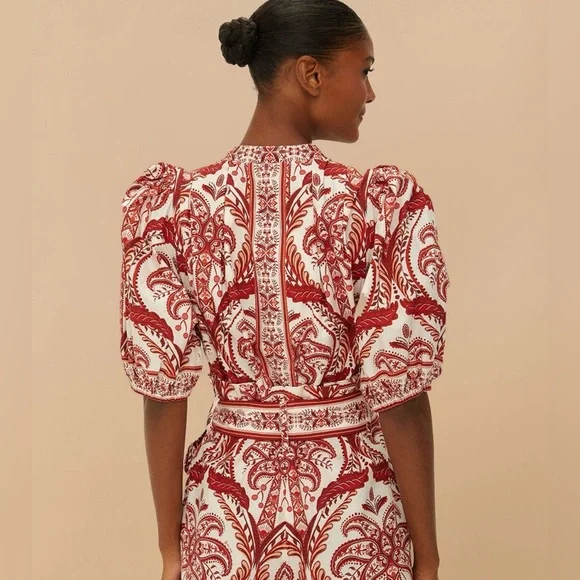 Off-White Tropical Cameo Organic Cotton Romper - Picture 3 of 6